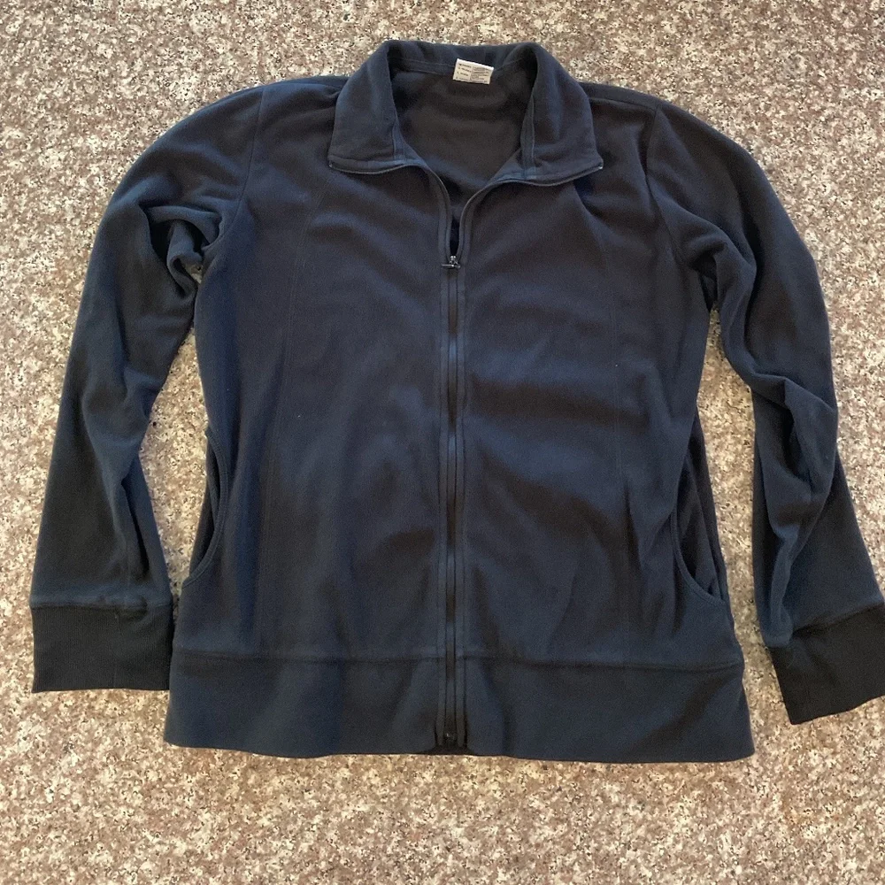 Columbia Lightweight Fleece Jacket full zip size large Black